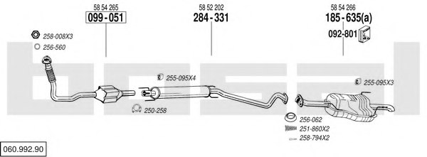 BOSAL 060.992.90 Exhaust System